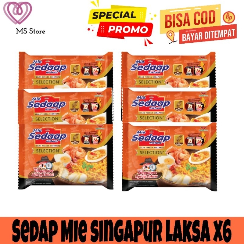 

Mie Sedap Selection Mie Instan Singapore Spicy Laksa 6x 83gr