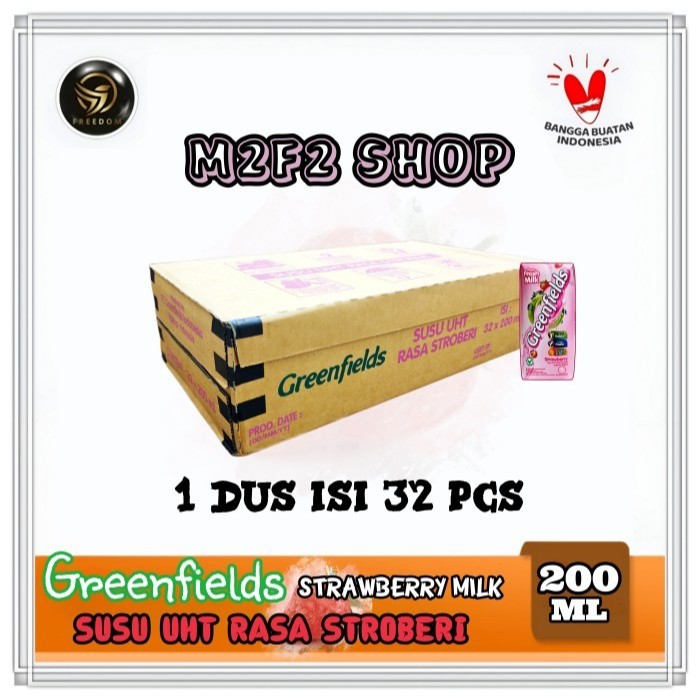 

Greenfields Susu Kotak UHT Strawberry Milk | Stroberi - 200 ml (Kemasan Karton)