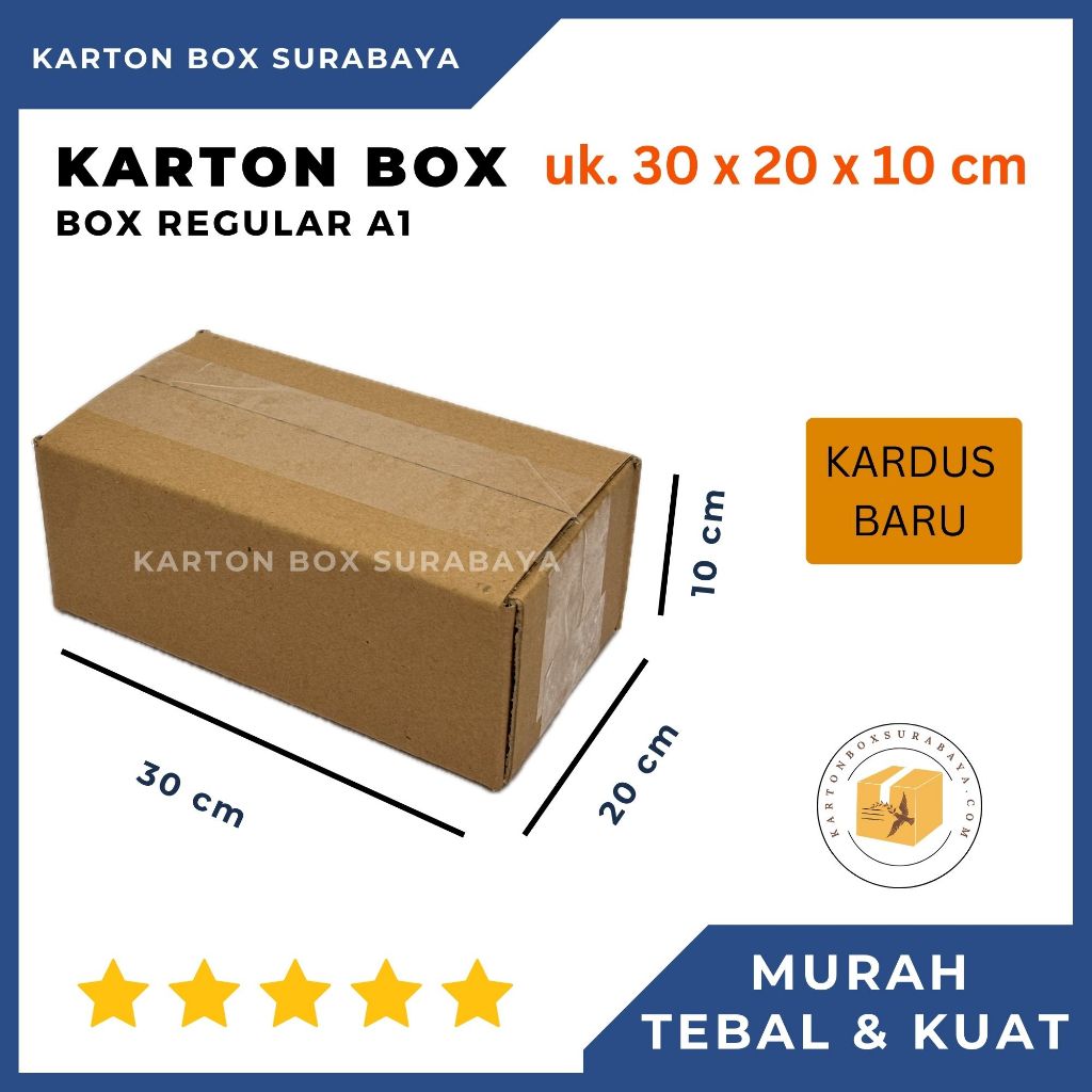 

KARDUS BOX PACKING ONLINE 30X20X10 cm murah