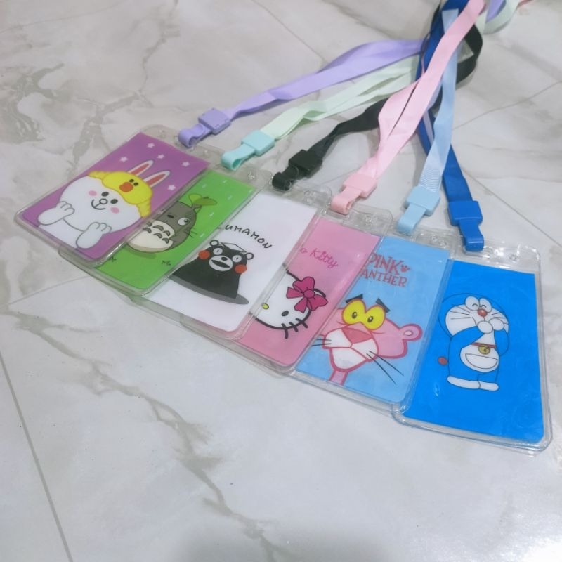 

ID CARD LANYARD NAME TAG TRANSPARAN KARAKTER LUCU