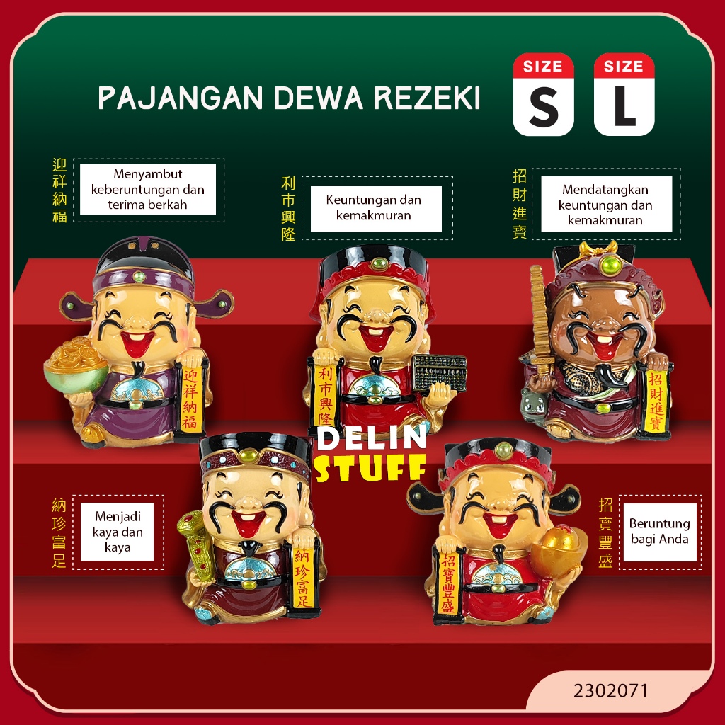 Patung Pajangan Dewa Rejeki Patung Dewa Uang Pajangan Dewa Rezeki (2302071)