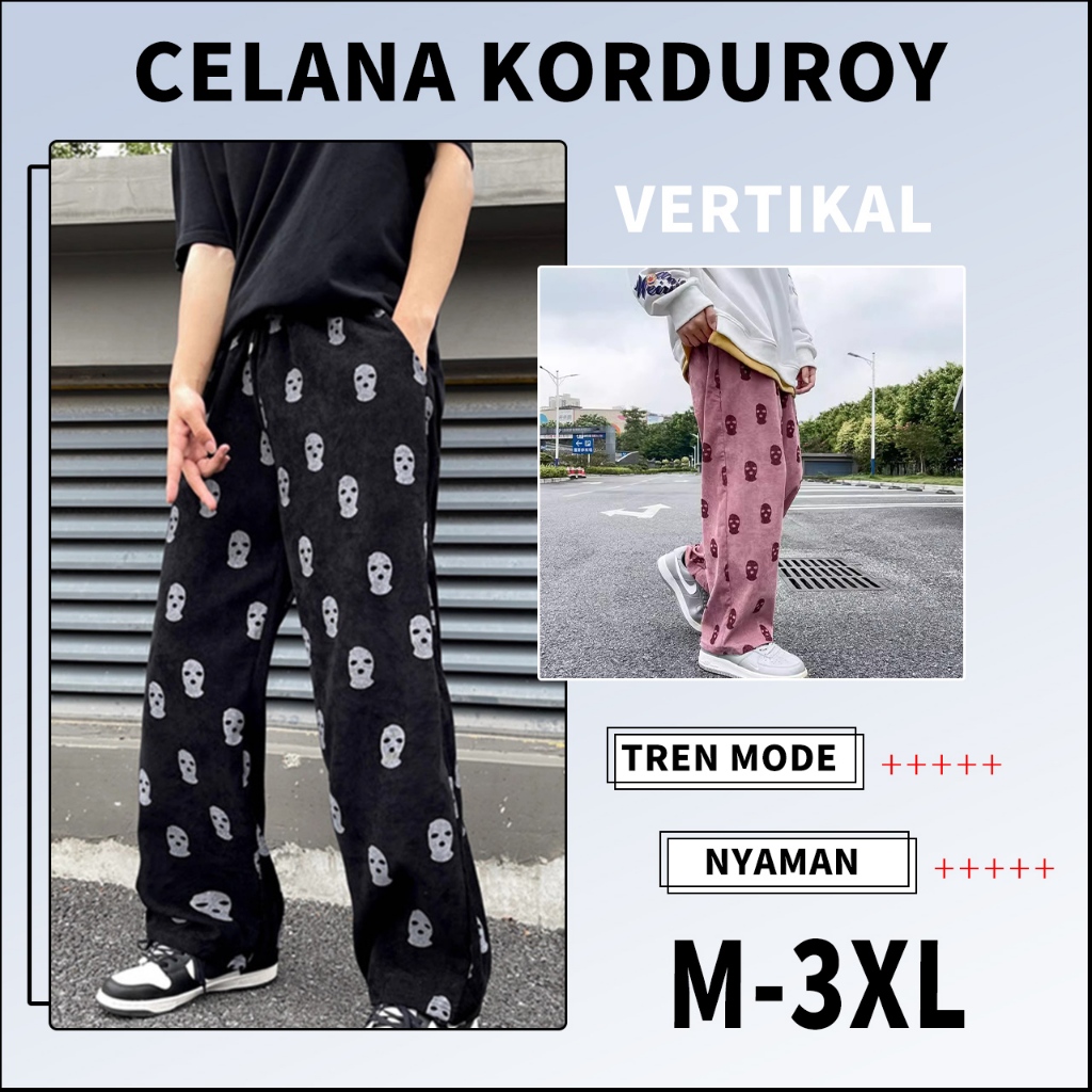 Celana panjang corduroy pria celana panjang celana snsb baggy pants pria dirty pants Straight pants