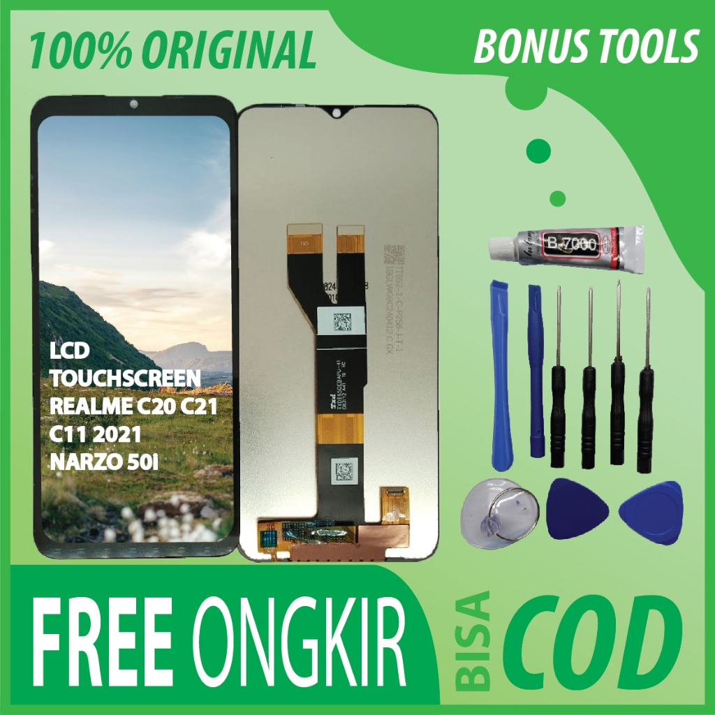 【ORIGINAL 100%】LCD TOUCHSCREEN REALME C20/ C21/ C11 2021 FULLSET TOUCHSCREEN / ORIGINAL100%