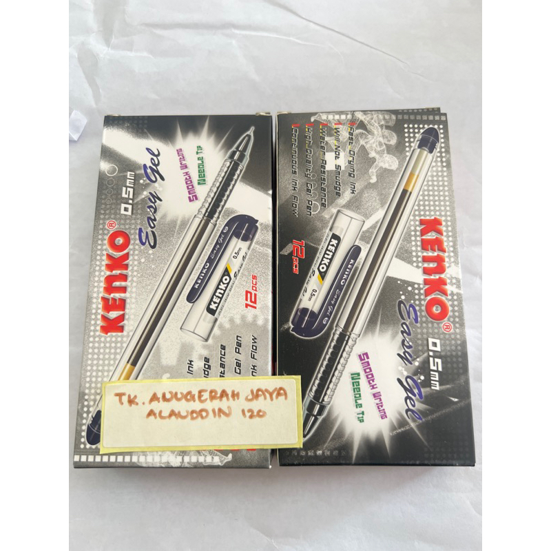 

[12 PCS / 1 LUSIN ] PULPEN EASY GEL 0.5 MM HITAM , BOLPEN EASY GEL 0.5 MM HITAM