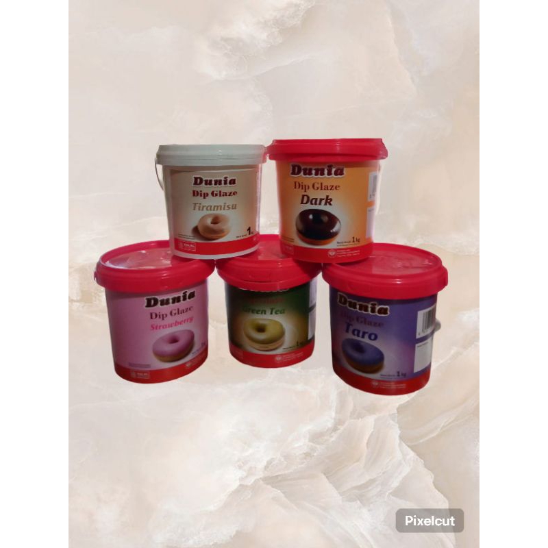 

Dip Glaze Dunia Repack 250gr& 1kg Aneka rasa/toping kue&donat