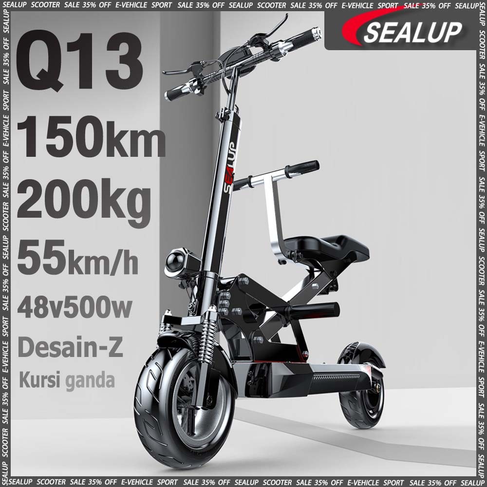『Garansi 1 Tahun』Scooter listrik SEALUP Q13 orangtua-anak exotic Skuter Listrik Kapasitas beban 200k