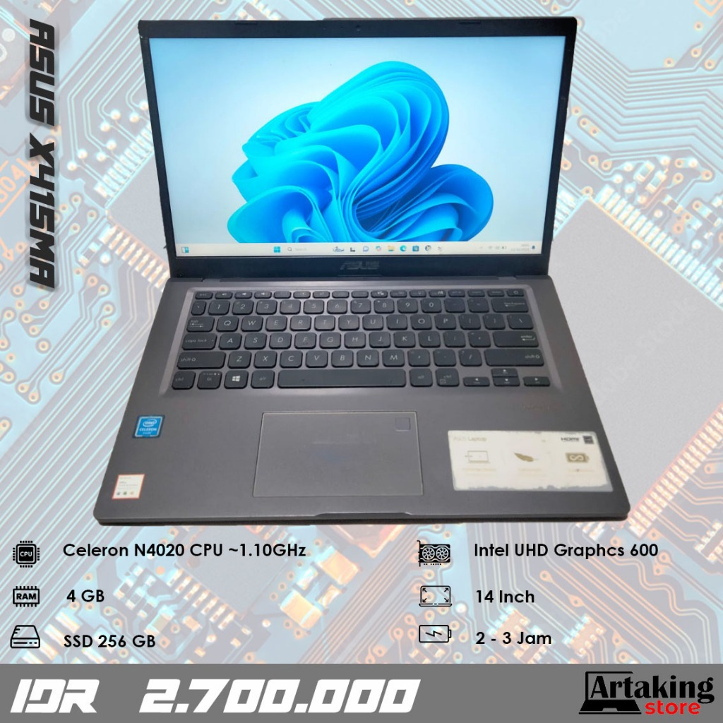 Asus X415MA - Celeron N4020 - SSD 256 GB