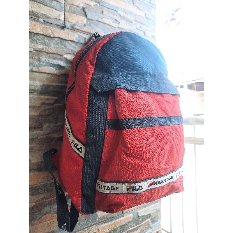 Ransel Merah FILA - TAS PRELOVED BRANDED ORIGINAL