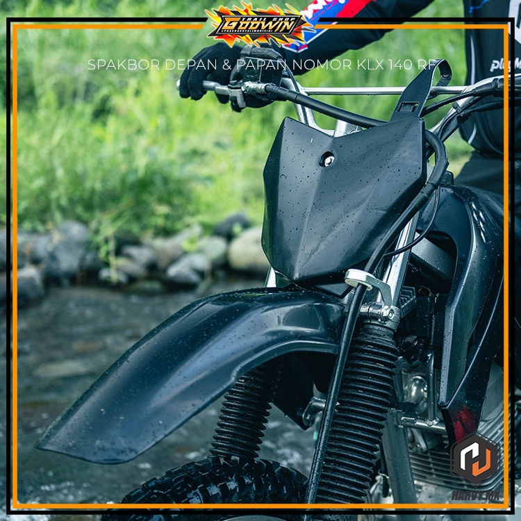 Spakbor Slebor Depan Papan Nomor Plat Nomer KLX 140 RF HARVYMX