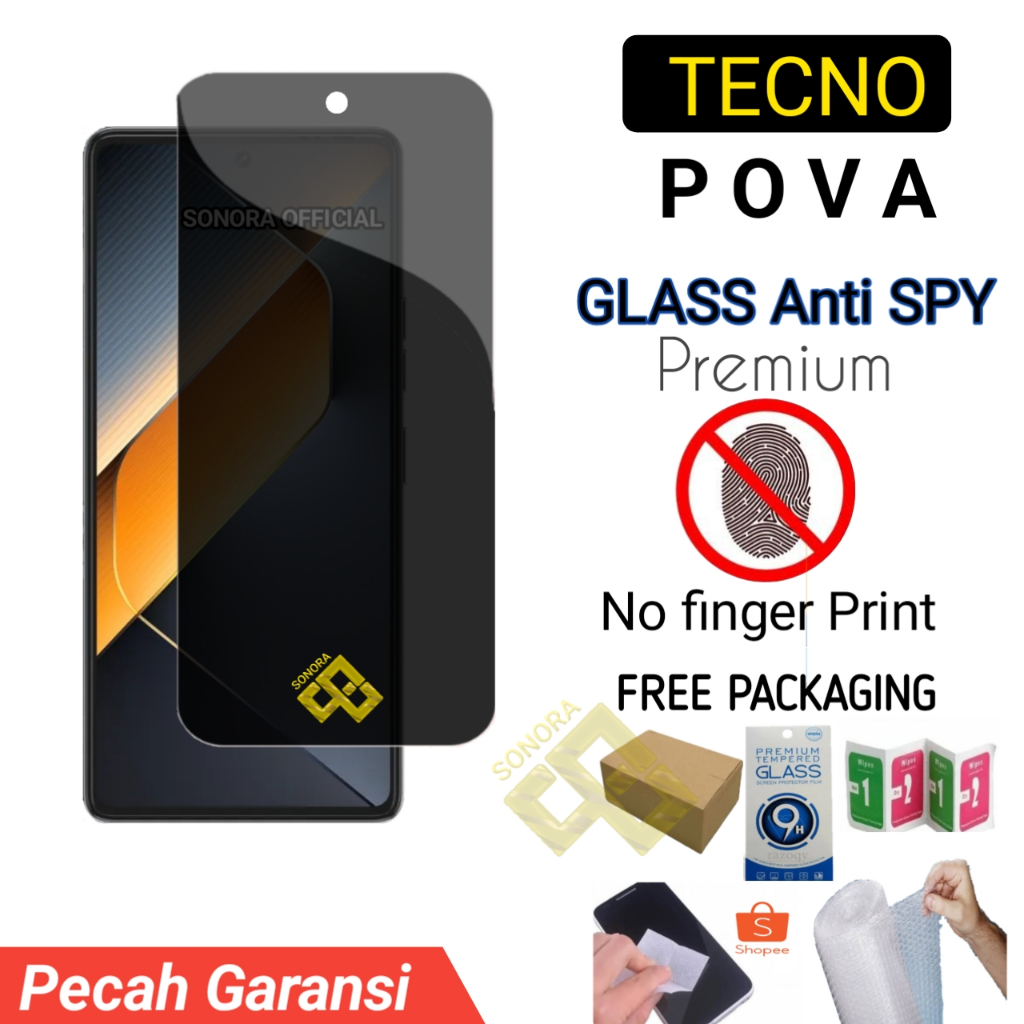 Tempered Glass Anti Spy Tecno Pova Neo 3 Tecno Pova Neo 2 Tecno Pova Neo Anti Gores Full Layar