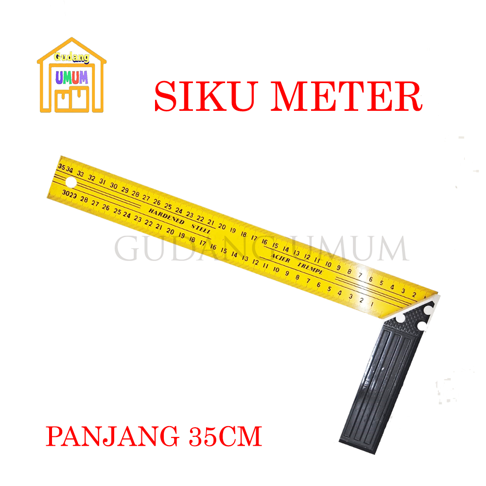 

Penggaris Siku Meter 35cm Penggaris Besi Meter Ukur