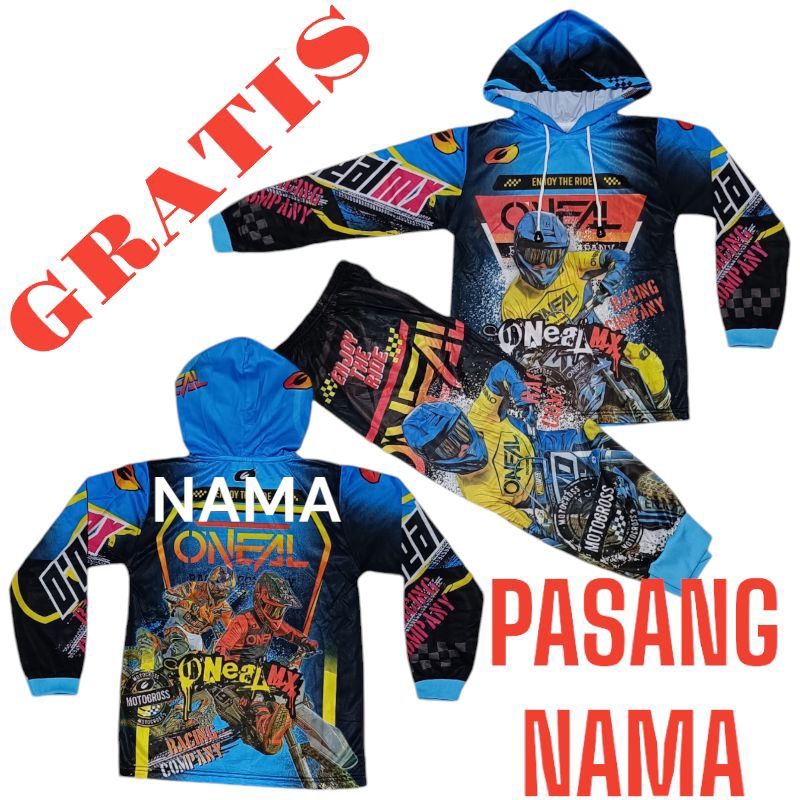 Setelan Baju Motor Balap/Setelan Baju Motor Cros Hodie Anak