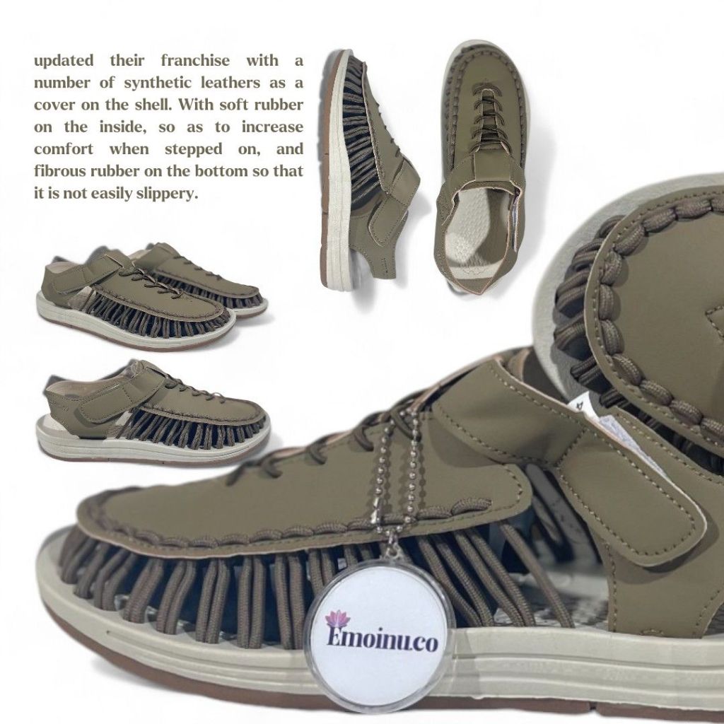 EMOINU - Sepatu Sandal Pria | Sendal Gunung Tali/Karet | Outdor/Hiking 100% Import | Bisa COD
