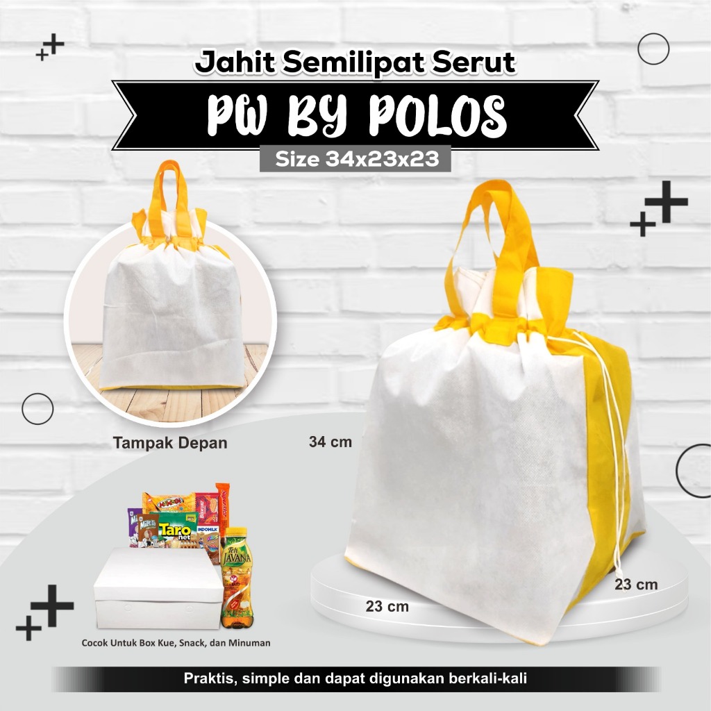 

ALTHEA Goodie Bag Berkatan Tas Tasyakuran Tas Besek Tas Hajatan Tas Dus Nasi Box 22x22 Polos 34x23x23