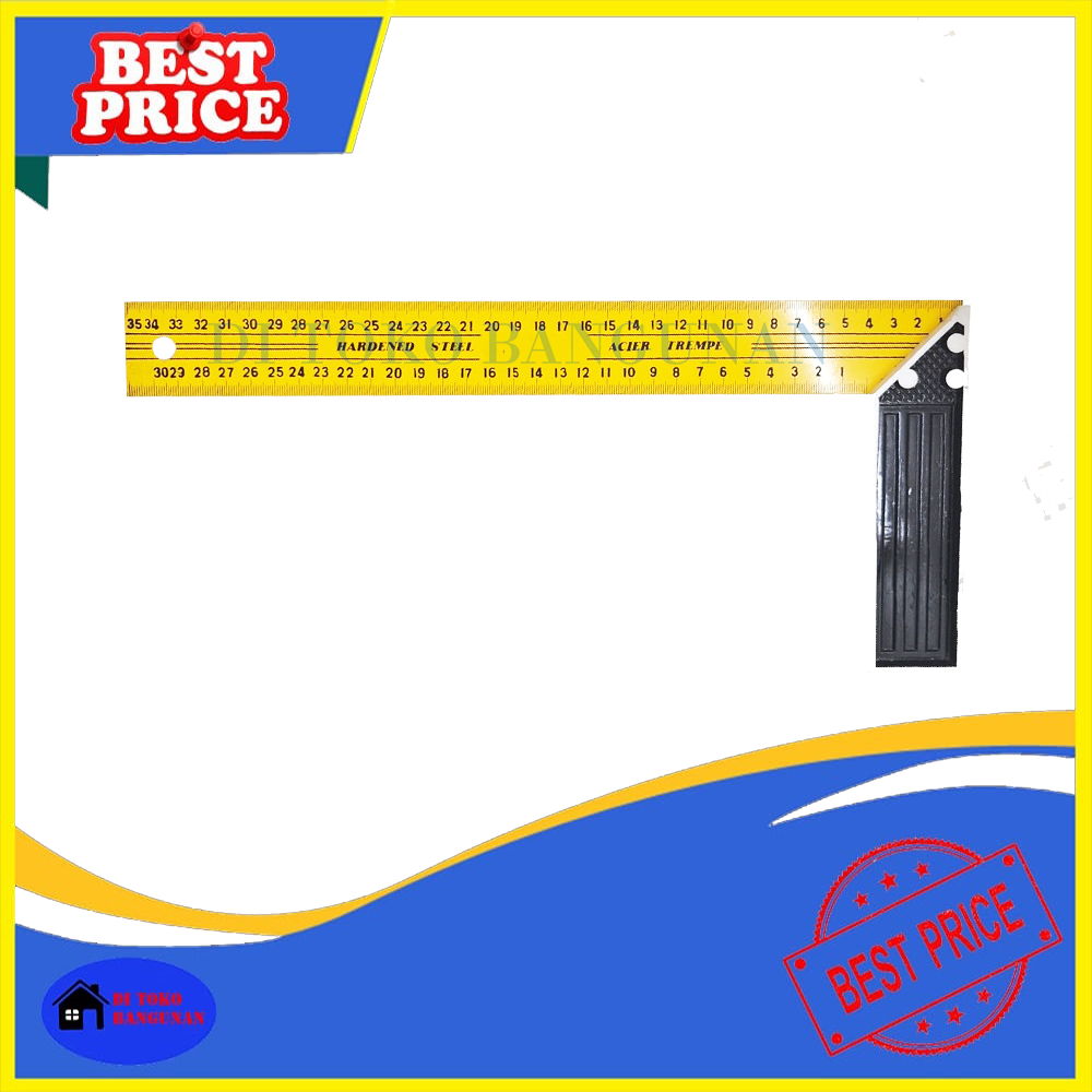 

Penggaris Siku Meter 35cm Penggaris Siku Tukang Besi