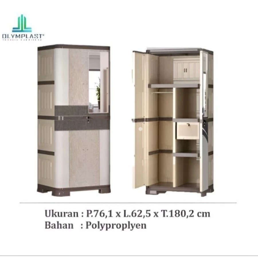 lemari plastik 2 pintu olymplast lemari baju plastik murah 2 pintu