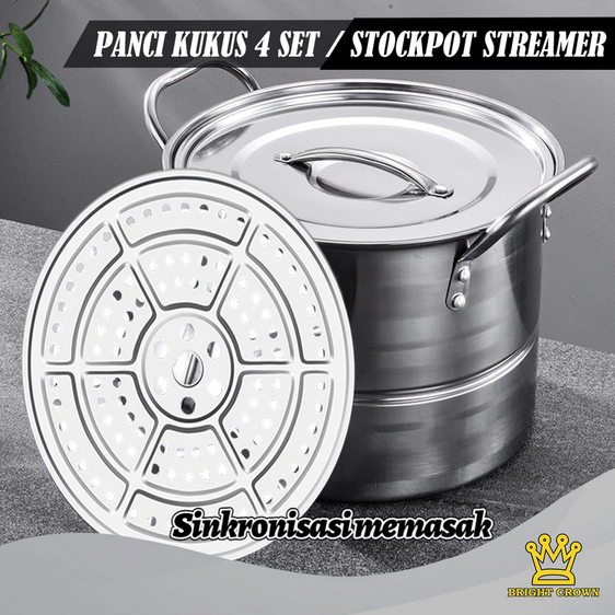 Streamer Panci Set Stainless /Dandang Nasi / Langseng Nasi Homelux Satuan / SET