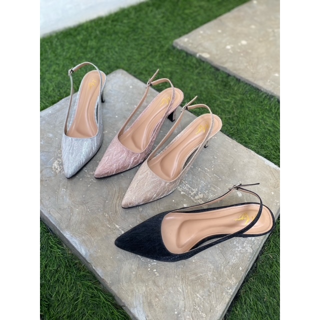 Mayra - Tarisa sepatu pesta wanita 5cm sepatu mules wanita 5cm