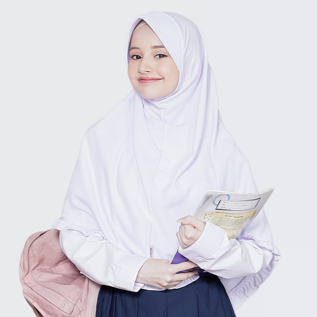 Vania Muthi - Jilbab Instan Rempel Hanin L SMP SMA Remaja Dewasa Bergo Kerudung Kaos Hijab Anak