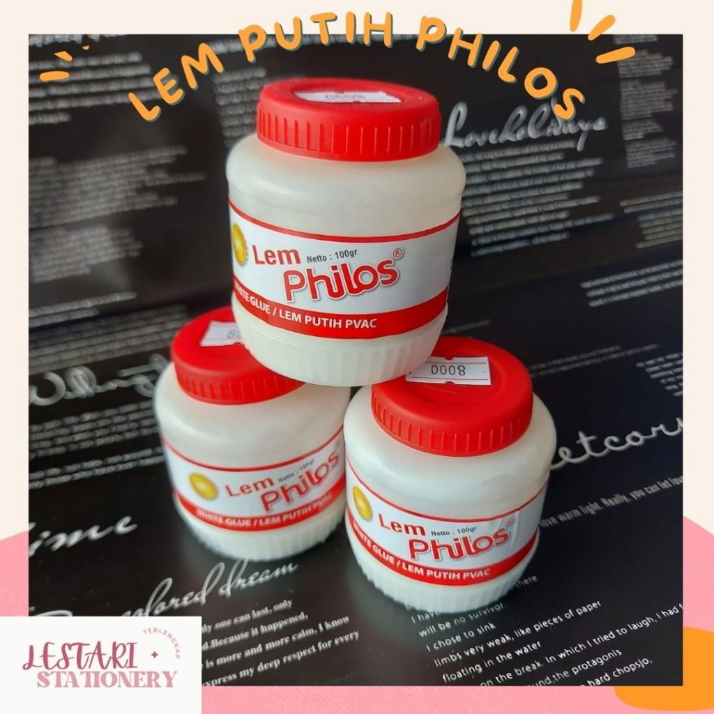 

lem putih philos botol 100g | Lem serbaguna | Lem philos | Lestari stationery