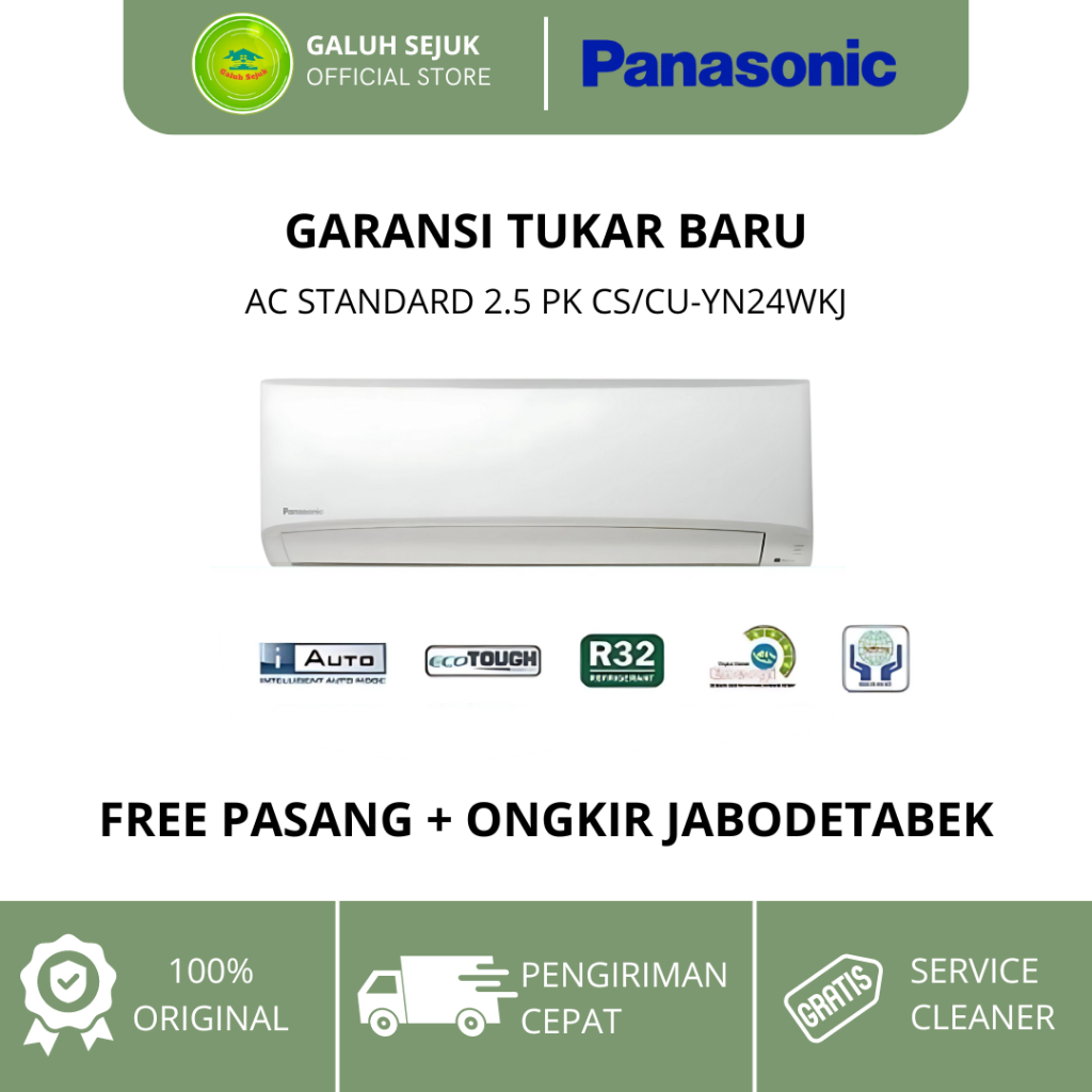 PANASONIC AC STANDARD 2.5 PK CS/CU-YN24WKJ - AC PANASONIC 2.5PK