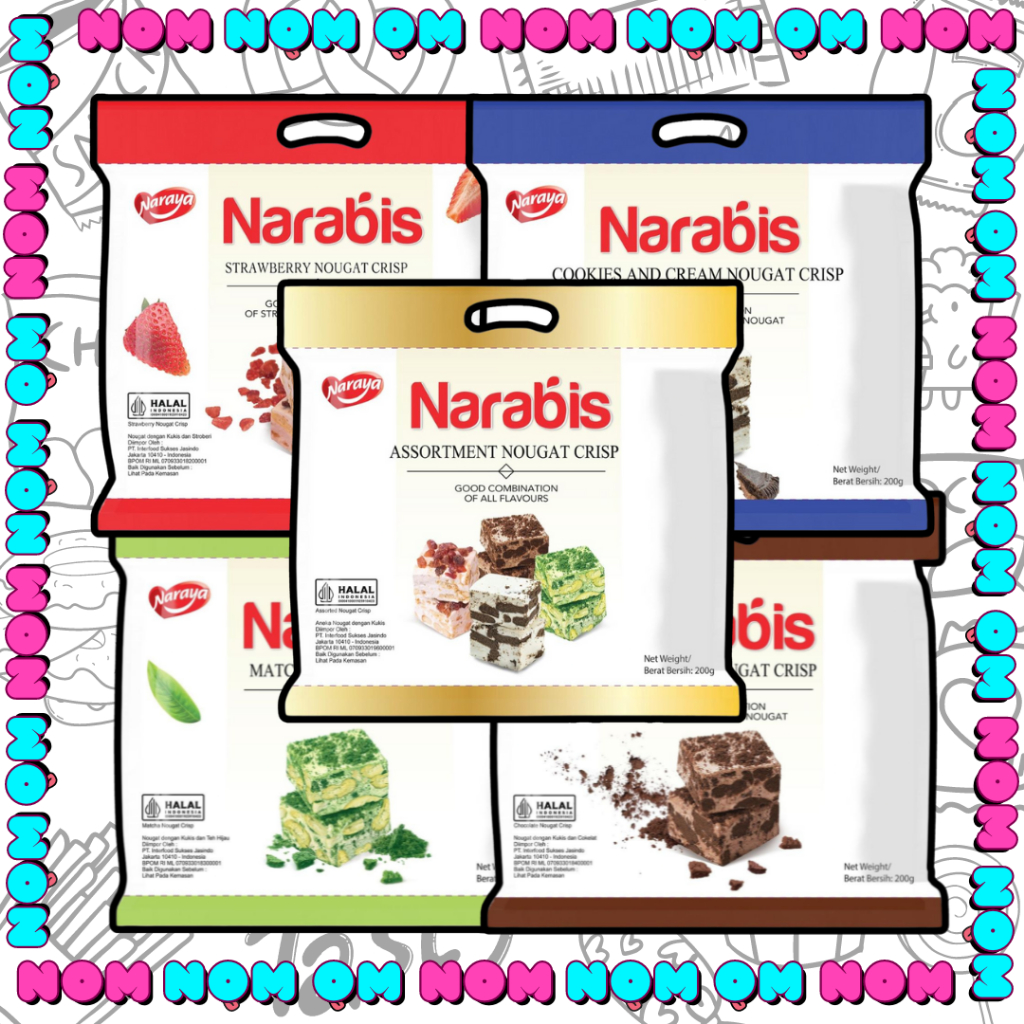 

Exp 27/05/2025 - Naraya Narabis Nougat Crips 200gr / Narabis Coklat Strawberry Matcha