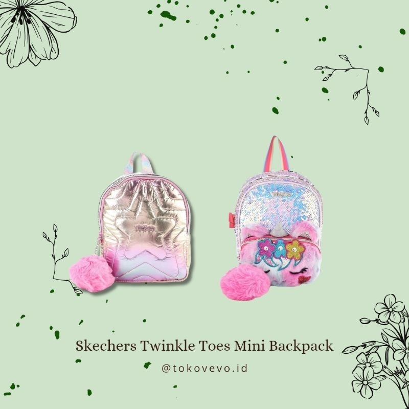 Tas Anak Skechers Original - Twinkle Toes Mini Backpack | Tas Paud