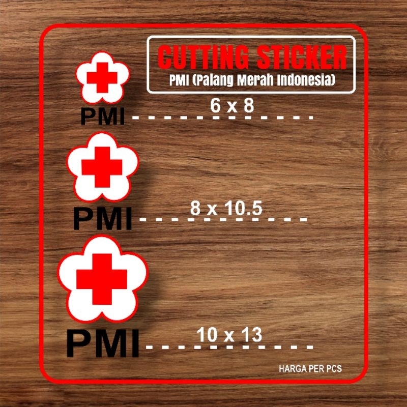 

Cutting Sticker PMI Tulisan Hitam Per Pcs
