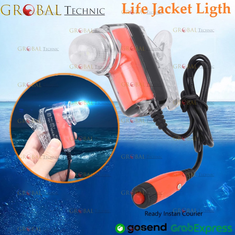 Tren Kekinian Life Jacket Light Lithium Automatic Emergency  Lampu Jaket Pelampung Otomatis