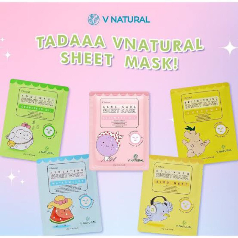 V NATURAL SHEET MASK 25 GR