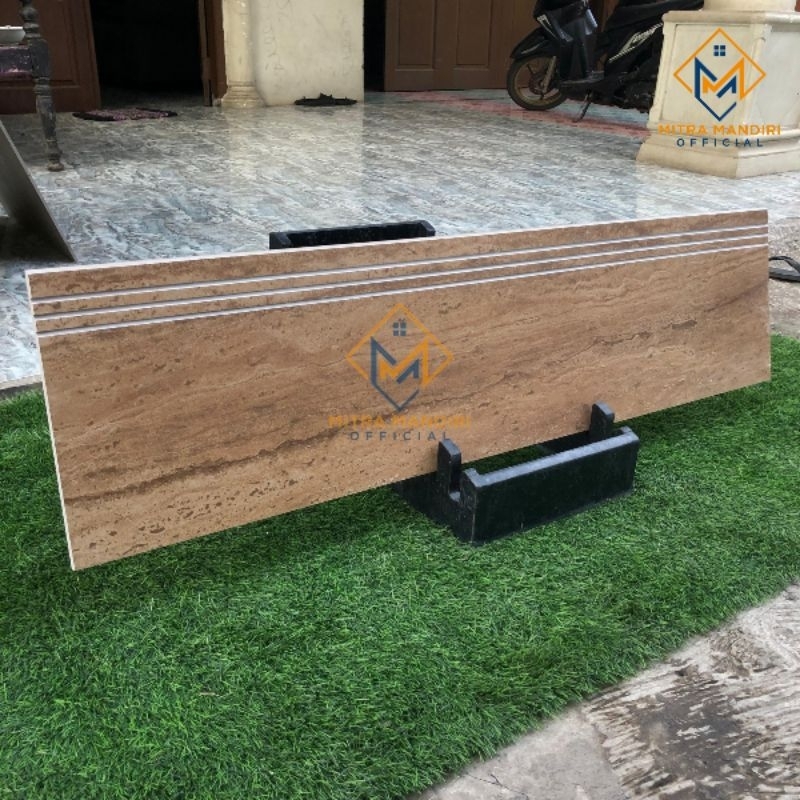 Granite tangga 30x80  , 30x90 , 30x100 , 30x120 Romano brown | Roman | Matt | Stepnosing tangga