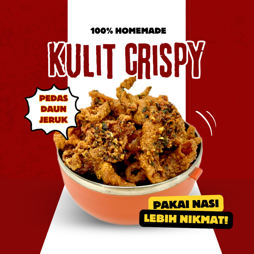 

KULIT KRISPI. KULIT CRISPY PEDAS BAWANG DAUN JERUK 100 GRAM