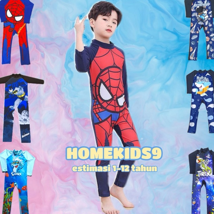 KP8 Baju Renang Anak Lengan Panjang Laki Laki 1 Sampai 12 Tahun