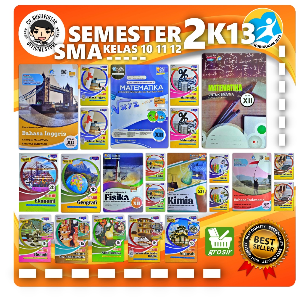 LKS SMA KELAS 10 11 12 SEMESTER 2 KURIKULUM 13 K13 | MATEMATIKA, BAHASA INGGRIS INDONESIA BAHASA SAS
