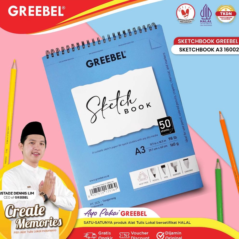

KODE J3X4 GREEBEL Buku Gambar Sketch Book A3 5 Lembar 162 Buku Sketsa Drawing Book