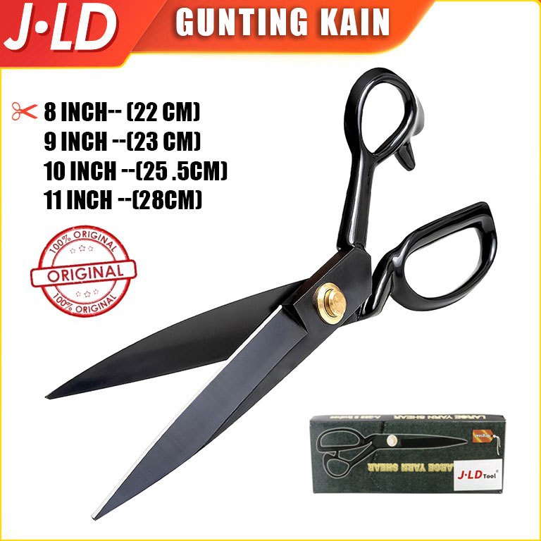 

KODE D7B JLD Gunting Kain Hitam Gunting Butterfly Pegangan Lapisan Karet Bahan 89111Inch Gunting Kertas