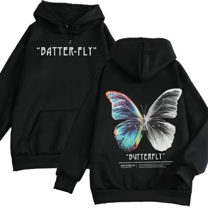 {COD} Sweater Hoodie Butterfly premium jakat Kupu-Kupu Pria wanita Bestseller