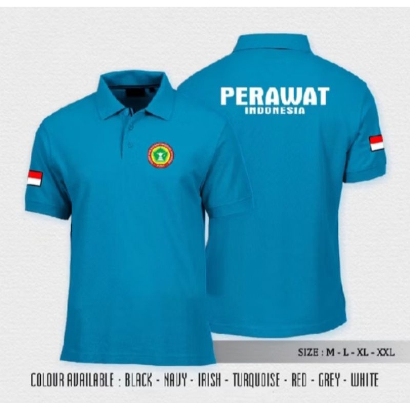 custom kaos poloshirt PERAWAT INDONESIA/kaos kerah kancing