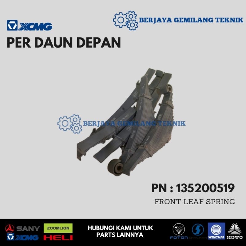 Per Daun Depan Front Leaf Spring XCMG Mobile Crane QY25K 135200519
