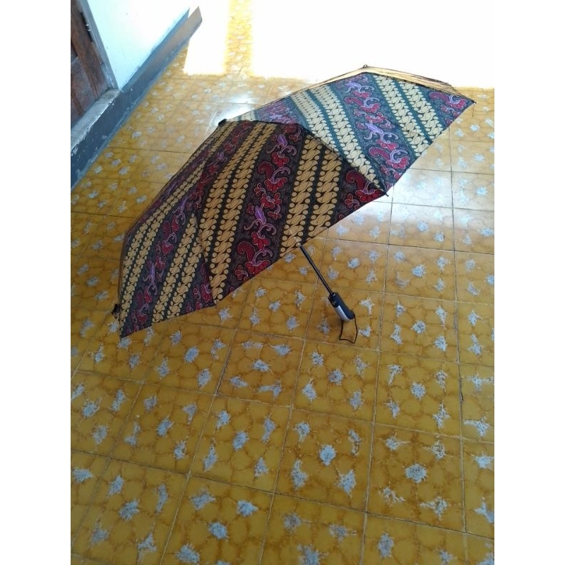 PAYUNG LIPAT 3 MOTIF BATIK, PAYUNG LIPAT 3 OTOMATIS