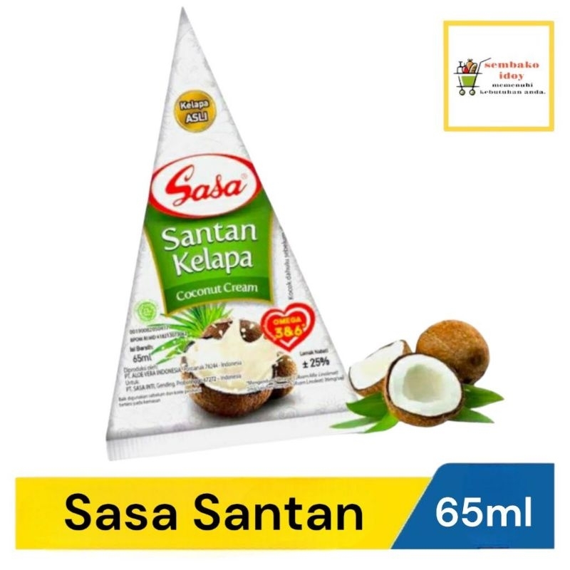 

Sasa santan kelapa cair 65ml.