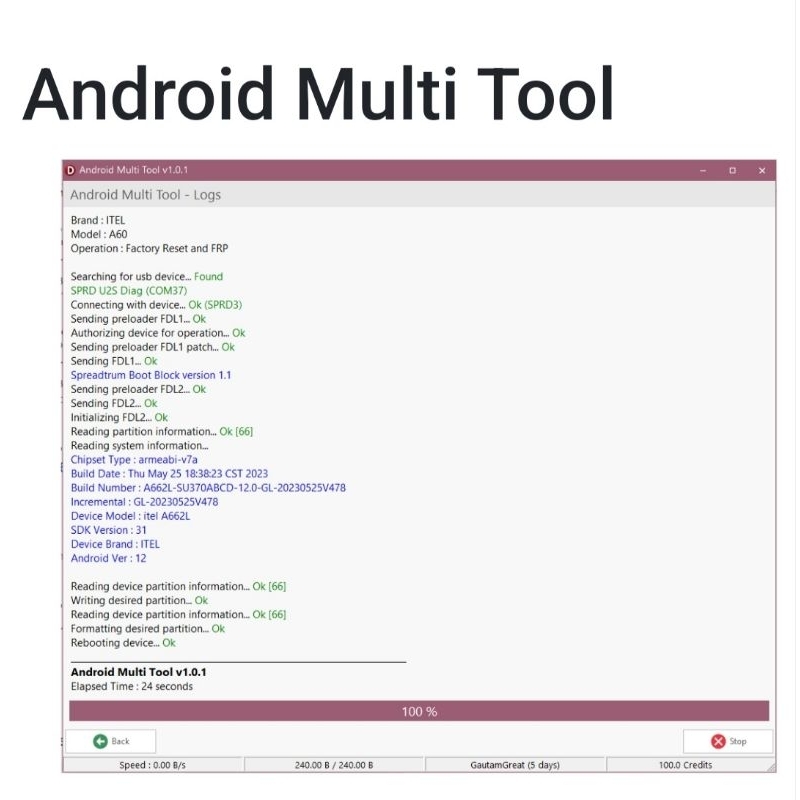 ANDROID MULTI TOOL (AMT) CREDIT