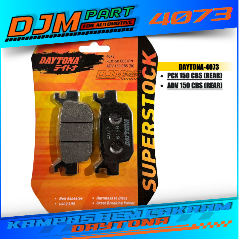 Kampas Rem Cakram Belakang Original Daytona Racing Pcx 150 Cbs Adv Cbs Pcx 160 Cbs 4073