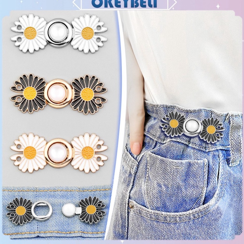 Promo Menarik OKEY BELIKJ1537 Kancing Celana Jeans Simple Karakter Kait Pengecil Lingkar Pinggang Mo