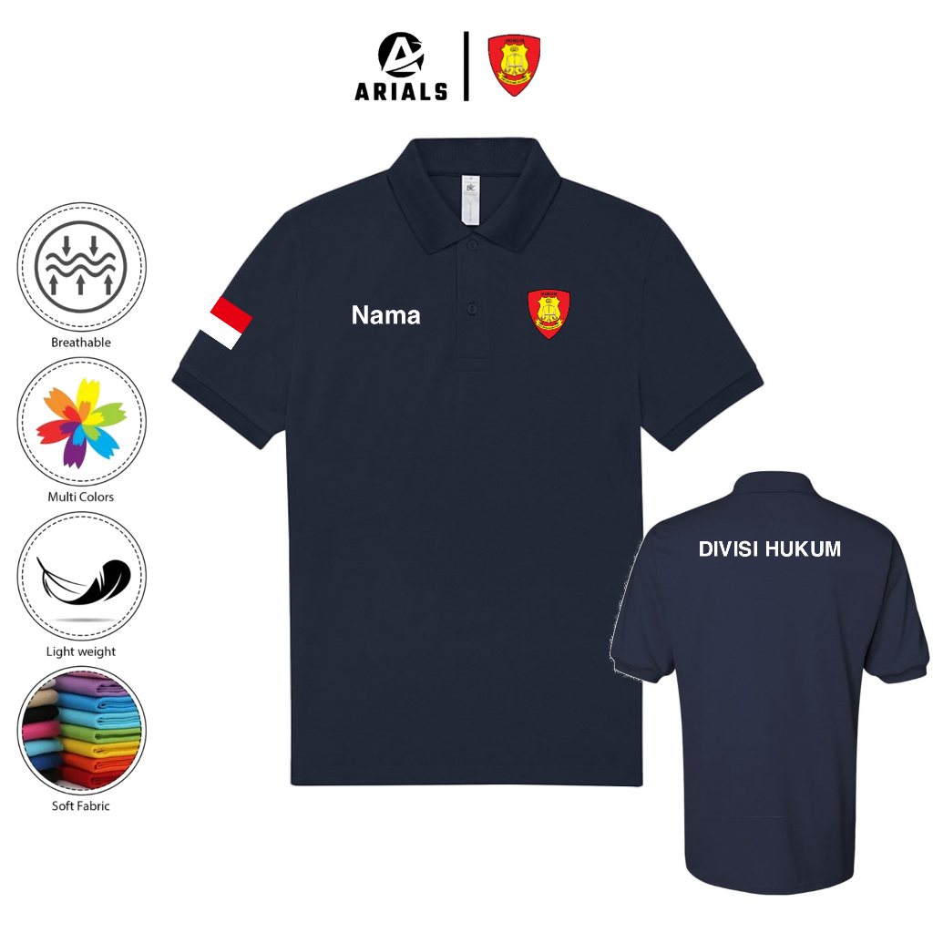 Arials Polo shirt Baju Kaos Kerah Divisi Hukum Polri