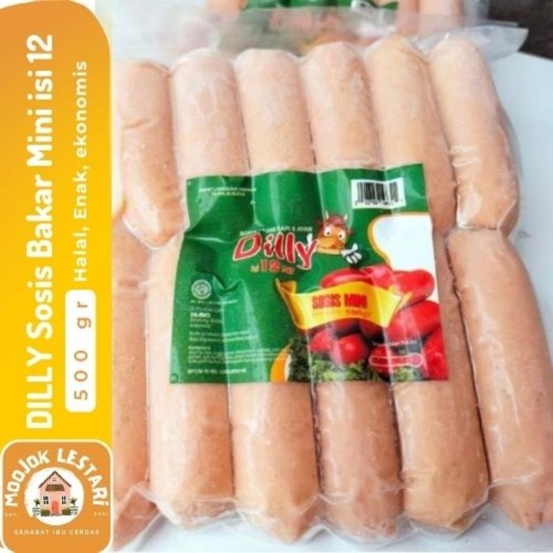 

MOOJOK-Sosis Bakar Dilly Mini 500Gr Frozen Beku Enak Murah Isi 12 Sosis