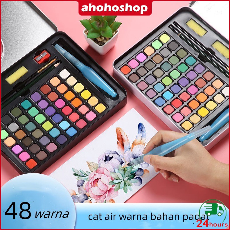 

KODE S2V6 CODOlla cat air warna 3648Water Color Set Watercolor Paint Set Alat Cat Air Set Termasuk Kuas dan Kertas Gambaran