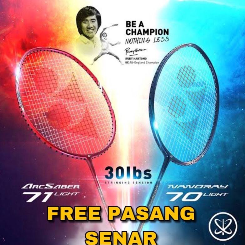 KODE F9N3 RAKET YONEX Rudi Hartono Series 22 ORIGINAL  ARCSABER 71 NANORAY 7 LIGHT BADMINTON NANO RA