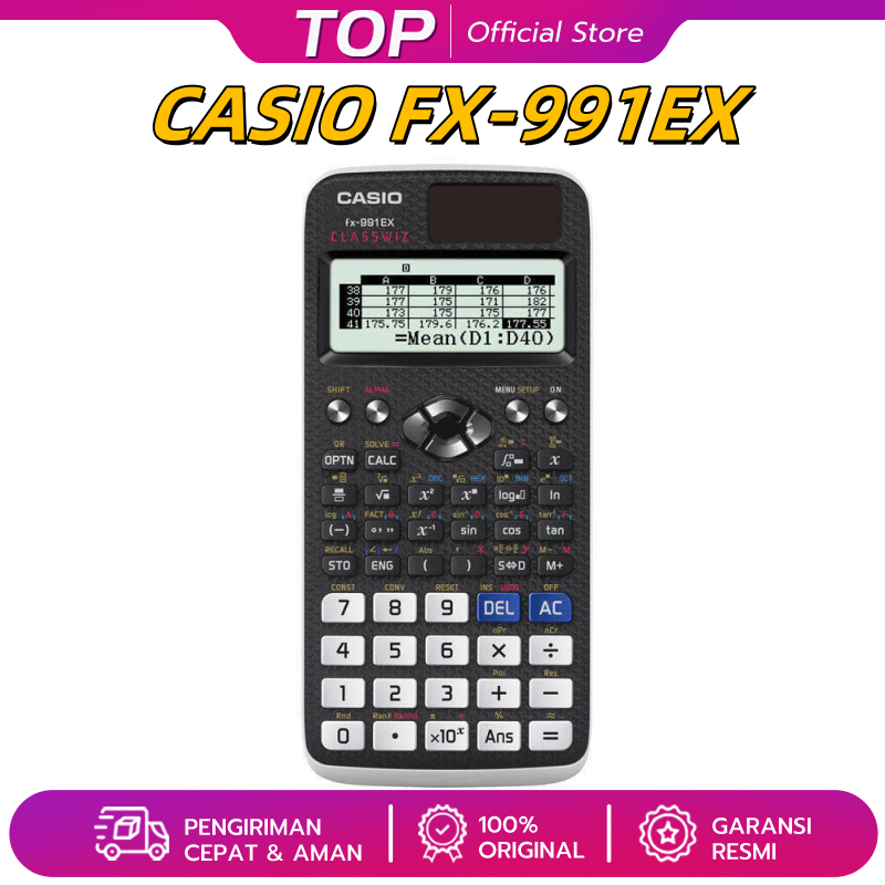 

CASIO FX-991EX - Kalkulator Sekolah/Kuliah - Internasional - Classwiz - 552 fungsi