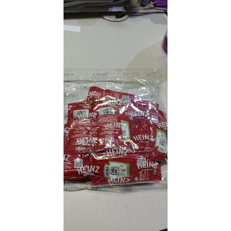 

Saos Heinz Sachet 7gr chili sauce pedas saos viral